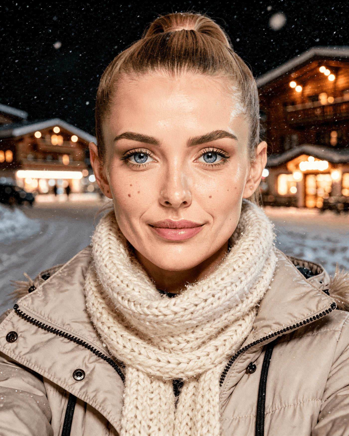 Candid winter night output