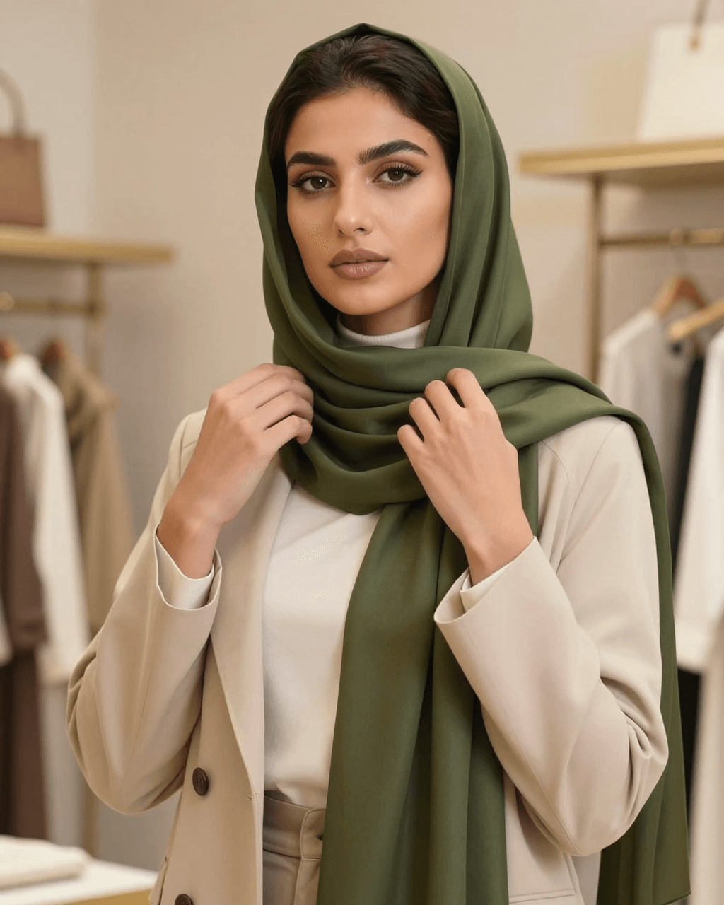 Scarf and beauty-compatible output
