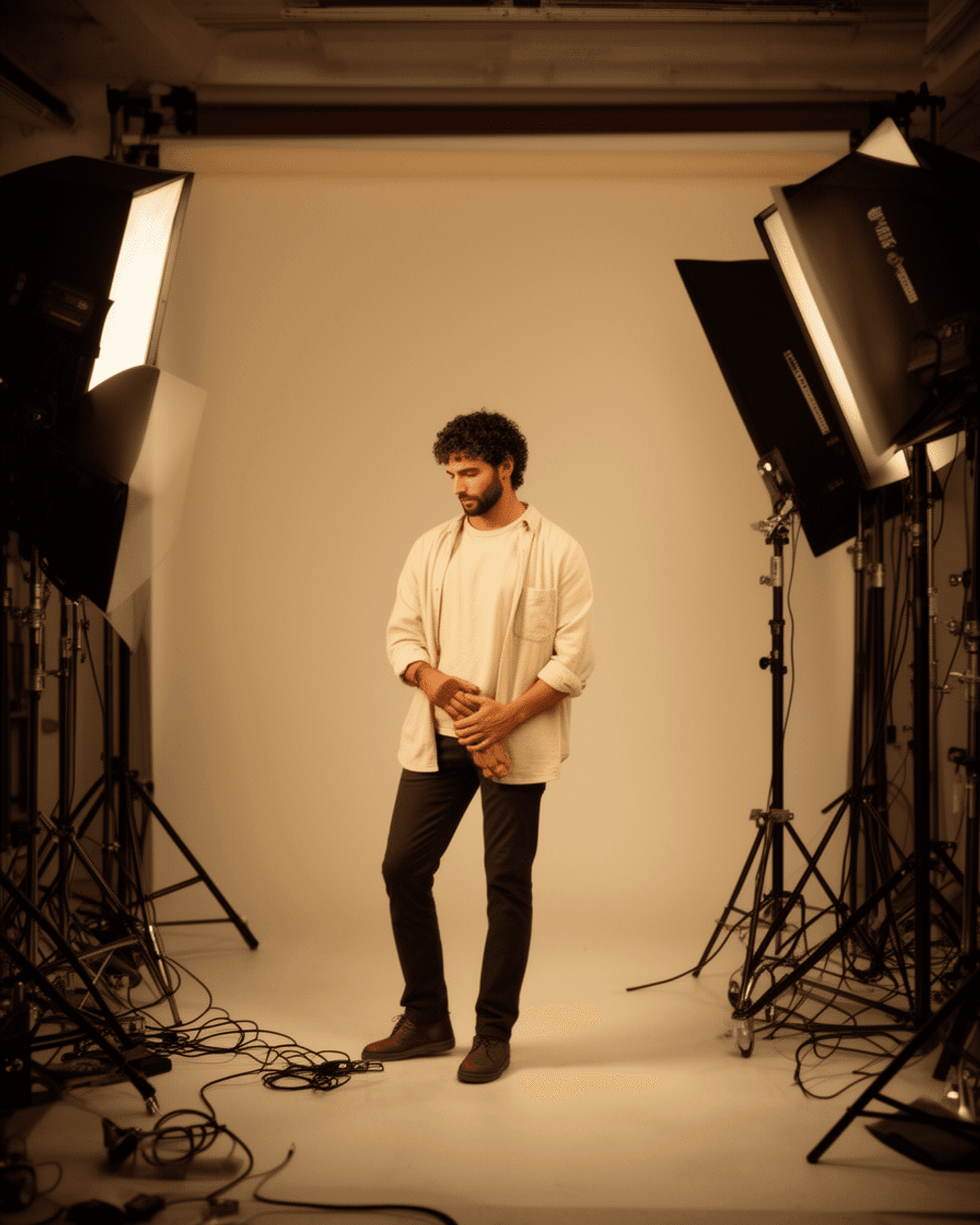 Studio standing candid output