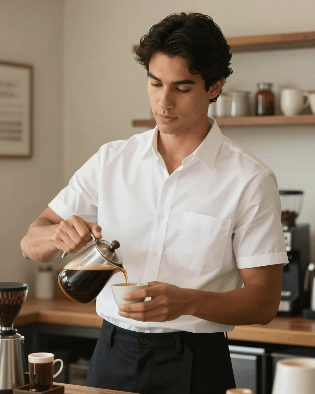 Coffee bar hospitality output